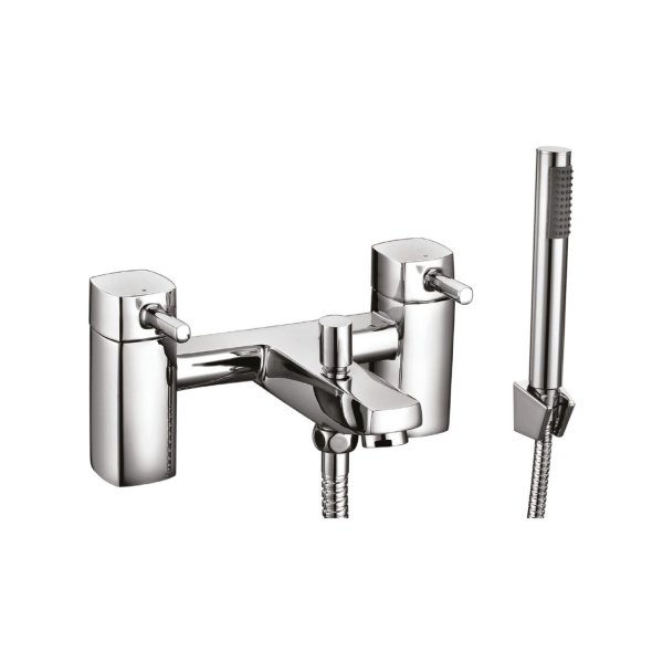 Scudo Forme Bath/Shower Mixer with Shower Kit & Wall Bracket - Chrome