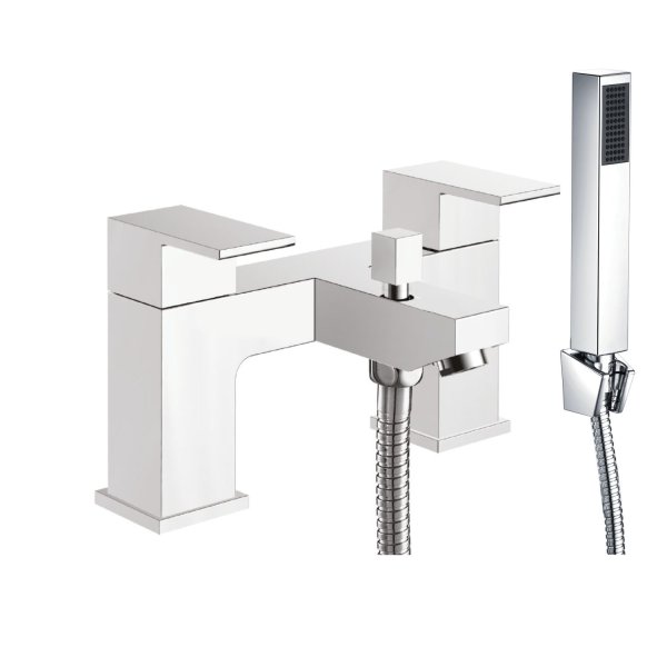 Scudo Lanza Bath/Shower Mixer with Shower Kit & Wall Bracket - Chrome