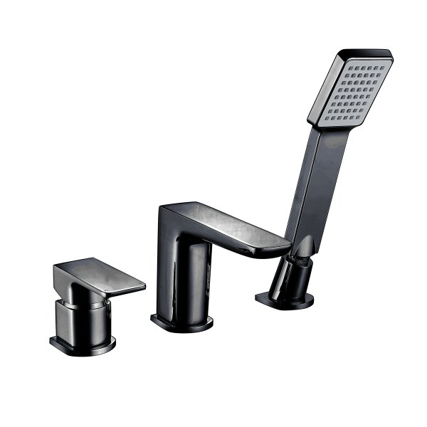 Scudo Muro 3 Hole Bath Mixer - Matt Black