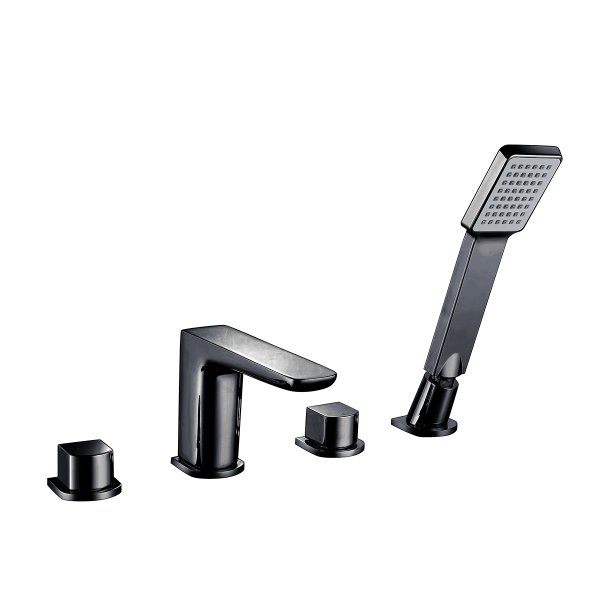 Scudo Muro 4 Hole Bath Mixer - Matt Black