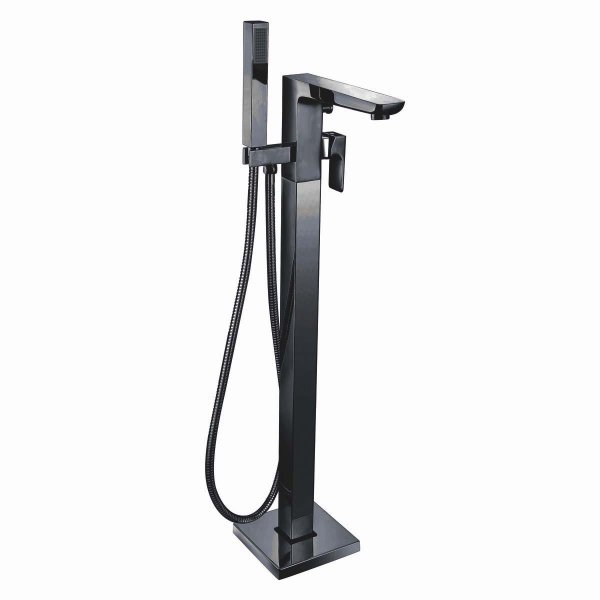 Scudo Muro Freestanding Bath/Shower Mixer - Matt Black