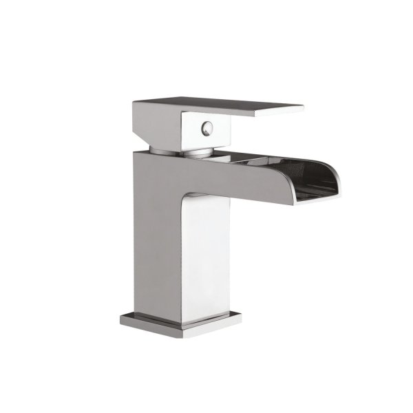 Scudo Victoria Mono Basin Mixer with Push Waste - Chrome