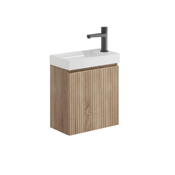 Scudo Linea 400mm Cloakroom Vanity Unit - Sonoma Oak