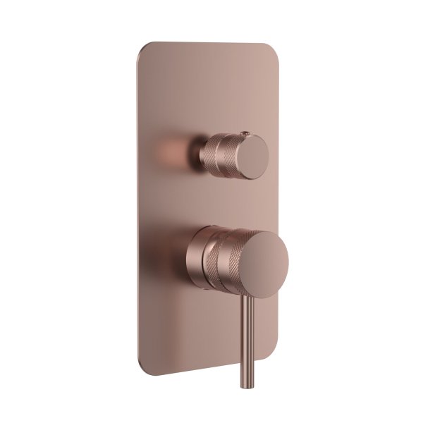 Scudo Core Concealed Dual Outlet Mixer Valve - Brushed Bronze