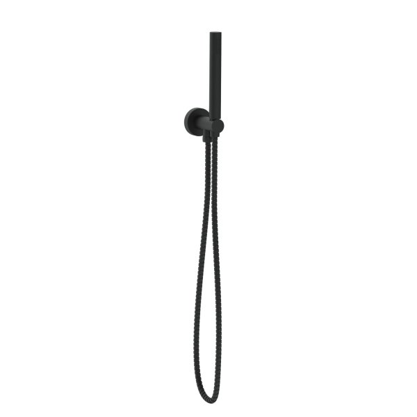 Scudo Shower Handset with Outlet & Holder - Matt Black