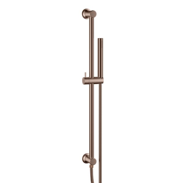 Scudo Riser Rail & Handset Including Hose - Brushed Bronze