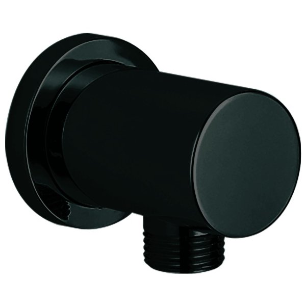 Scudo Round Outlet Shower Elbow - Matt Black