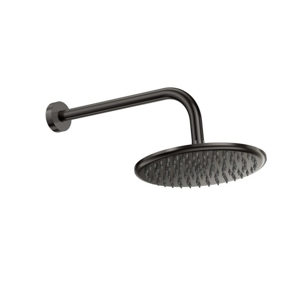 Scudo Round Shower Arm & Head - Gunmetal