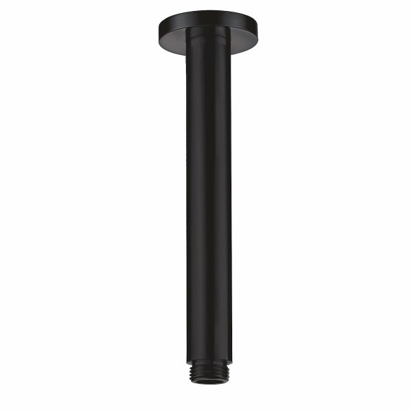 Scudo Round Ceiling Mounted Shower Arm - Matt Black