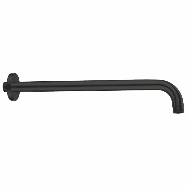 Scudo Round Wall Mounted Shower Arm - Matt Black