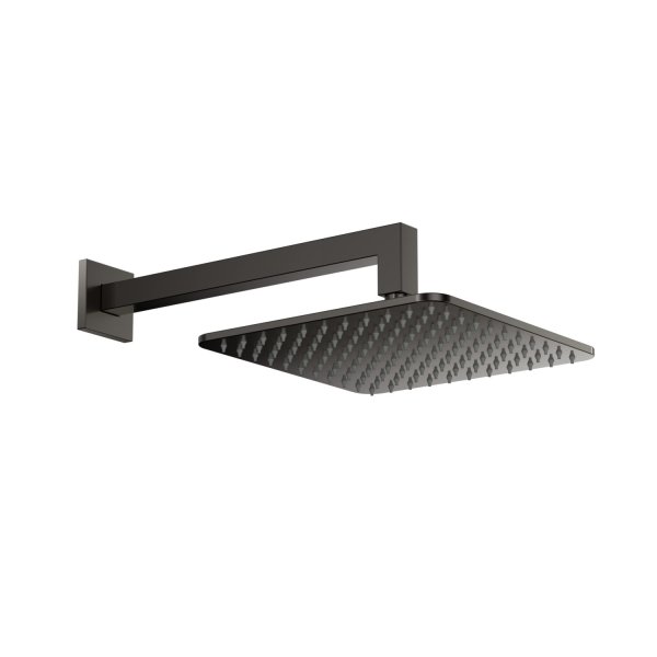 Scudo Square Shower Arm & Head - Gunmetal
