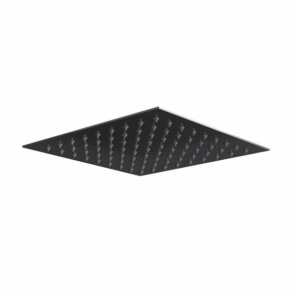 Scudo 200mm Square Shower Head - Matt Black