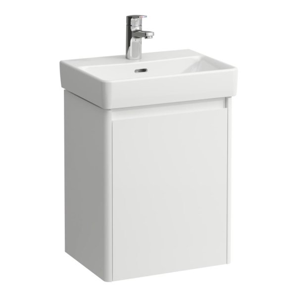 Laufen Base 2.0 450 x 340mm 1 Door Left Hand Vanity Unit (for Pro S Basin) - Matt White