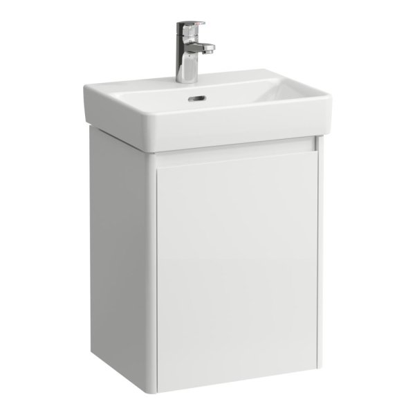 Laufen Base 2.0 450 x 340mm 1 Door Right Hand Vanity Unit (for Pro S Basin) - Gloss White