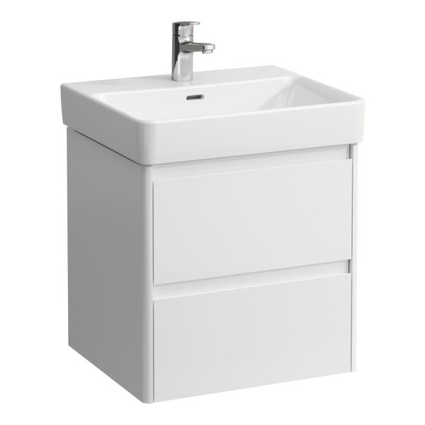 Laufen Base 2.0 550 x 450mm 2 Drawer Vanity Unit (for Pro S Basin) - Gloss White