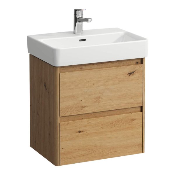 Laufen Base 2.0 550 x 360mm 2 Drawer Vanity Unit (for Pro S Basin) - Wild Oak