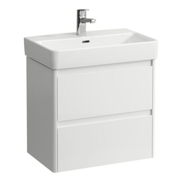 Laufen Base 2.0 600 x 360mm 2 Drawer Vanity Unit (for Pro S Basin) - Gloss White