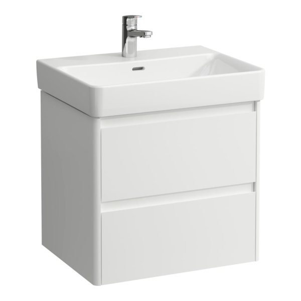 Laufen Base 2.0 600 x 450mm 2 Drawer Vanity Unit (for Pro S Basin) - Matt White