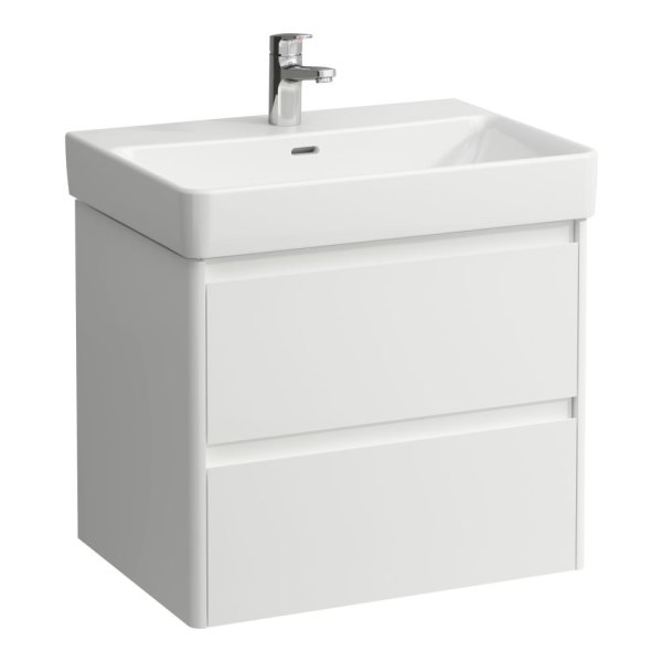 Laufen Base 2.0 650 x 450mm 2 Drawer Vanity Unit (for Pro S Basin) - Matt White