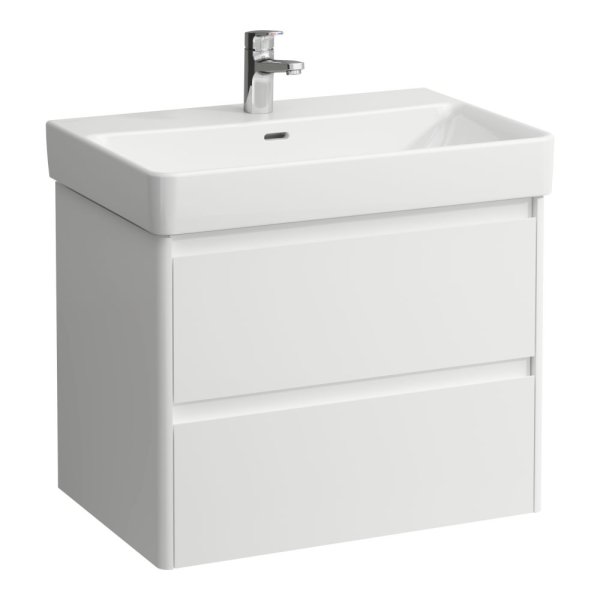 Laufen Base 2.0 700 x 450mm 2 Drawer Vanity Unit (for Pro S Basin) - Matt White