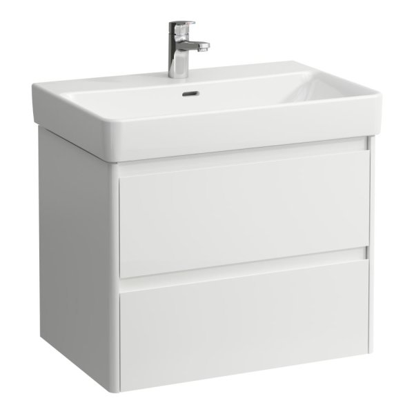 Laufen Base 2.0 700 x 450mm 2 Drawer Vanity Unit (for Pro S Basin) - Gloss White