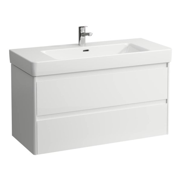 Laufen Base 2.0 1050 x 450mm 2 Drawer Vanity Unit (for Pro S Basin) - Gloss White