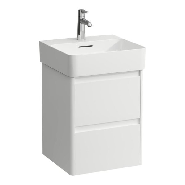 Laufen Base 2.0 450 x 400mm 2 Drawer Vanity Unit (for VAL Basin) - Matt White