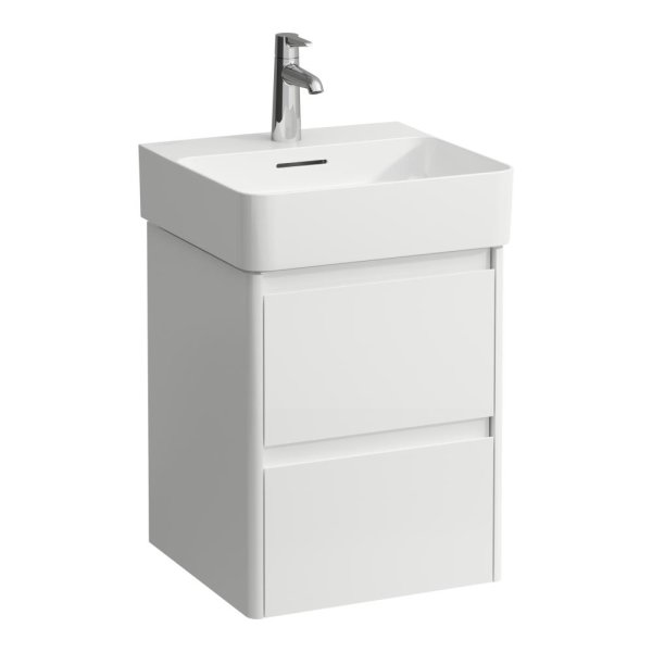 Laufen Base 2.0 450 x 400mm 2 Drawer Vanity Unit (for VAL Basin) - Gloss White