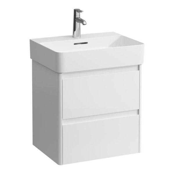 Laufen Base 2.0 550 x 400mm 2 Drawer Vanity Unit (for VAL Basin) - Gloss White
