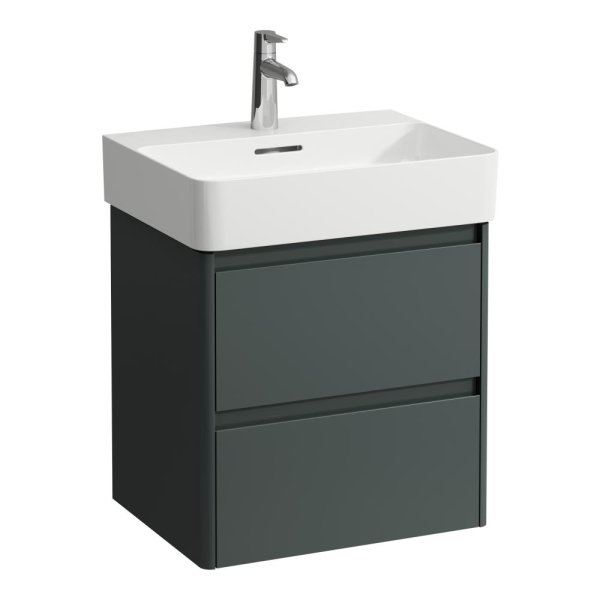 Laufen Base 2.0 550 x 400mm 2 Drawer Vanity Unit (for VAL Basin) - Traffic Grey