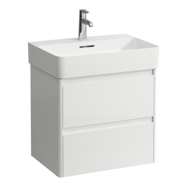 Laufen Base 2.0 600 x 400mm 2 Drawer Vanity Unit (for VAL Basin) - Gloss White