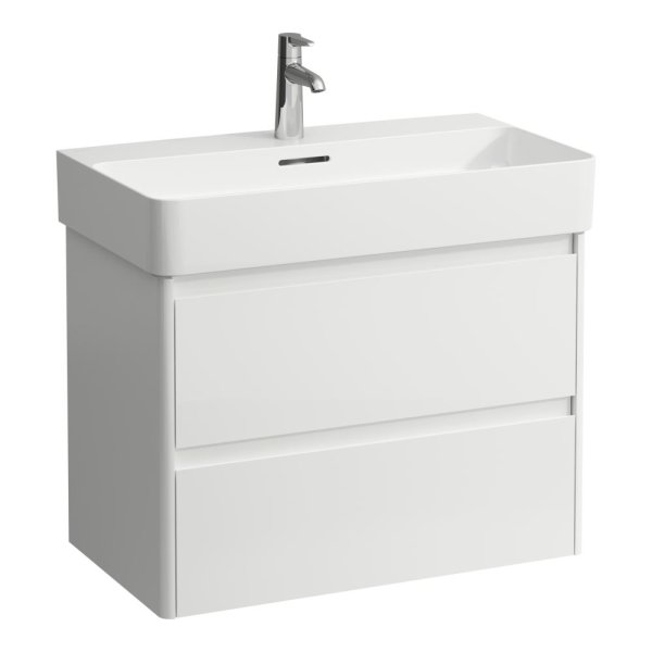 Laufen Base 2.0 750 x 400mm 2 Drawer Vanity Unit (for VAL Basin) - Gloss White