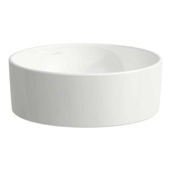 Laufen Savoy 380mm Round 0 Tap Hole Countertop Basin without Overflow - White