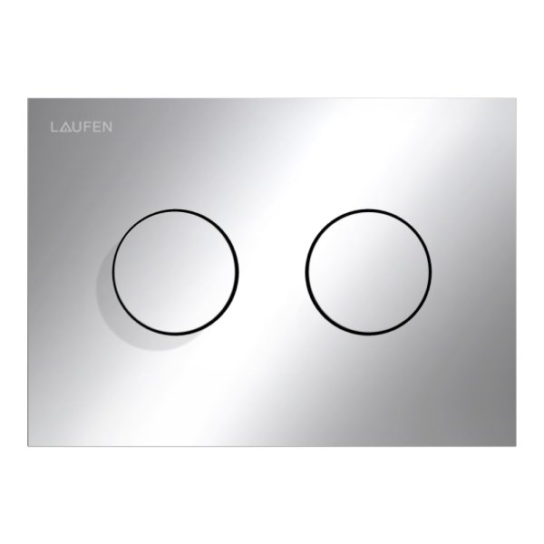 Laufen Ineo Groove Dual Flush Plate - Chrome