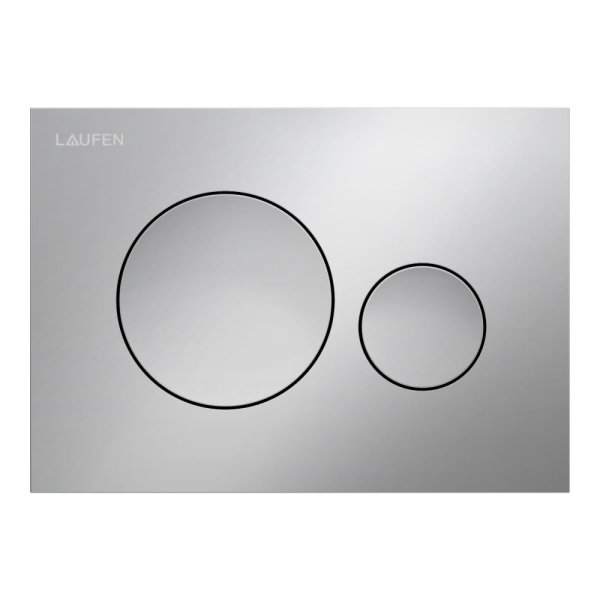 Laufen Ineo Moon Dual Flush Plate - Matt Chrome