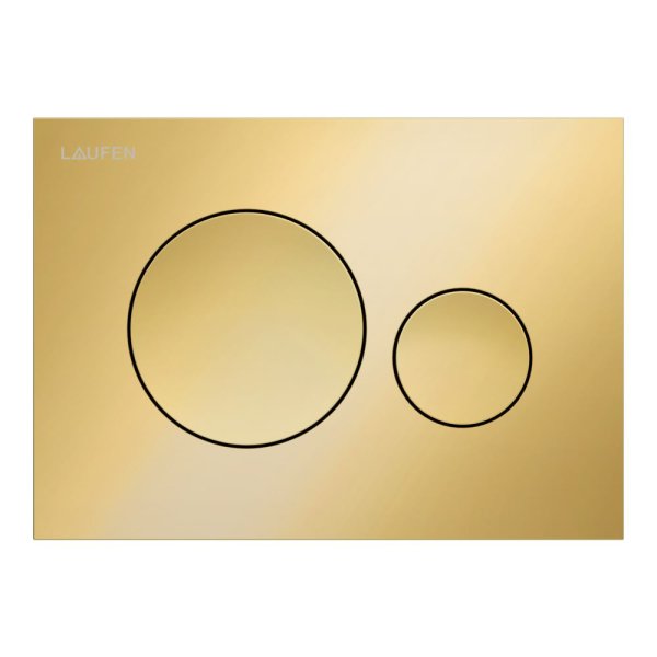 Laufen Ineo Moon Dual Flush Plate - Matt Gold