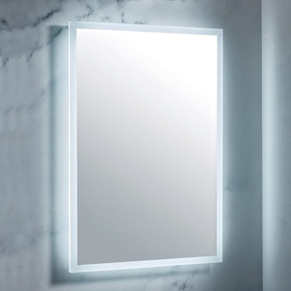 Scudo Mosca 600 x 800mm LED Mirror with Demister Pad & Shaver Socket