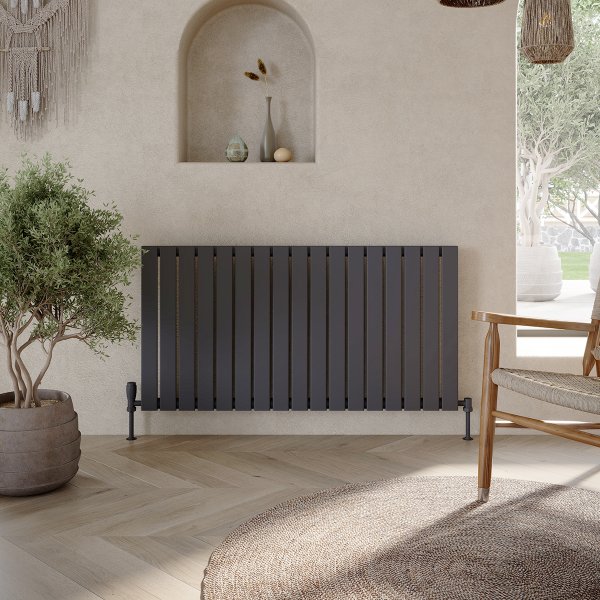 Scudo Apex 600 x 994mm Designer Radiator - Anthracite