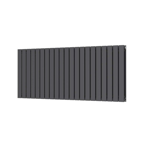 Scudo Bravo 600 x 1430mm Double Designer Radiator - Anthracite