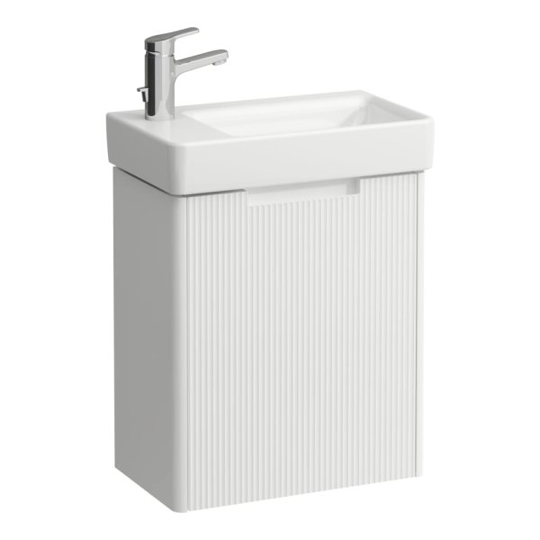 Laufen Juna 480mm 1 Door Left Hand Vanity Unit & Pro S Basin Combi-Pack - Matt White