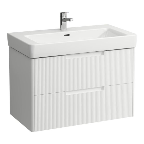 Laufen Juna 850 x 450mm 2 Drawer Vanity Unit (for Pro S Basin) - Matt White