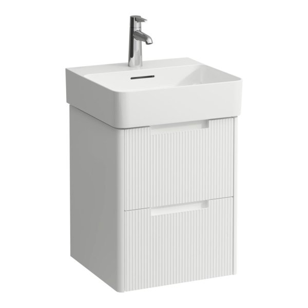Laufen Juna 450 x 400mm 2 Drawer Vanity Unit (for VAL Basin) - Matt White
