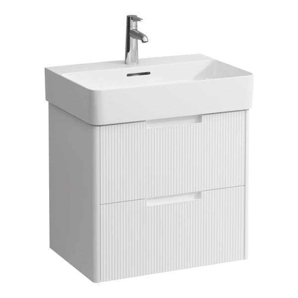 Laufen Juna 600 x 400mm 2 Drawer Vanity Unit (for VAL Basin) - Matt White
