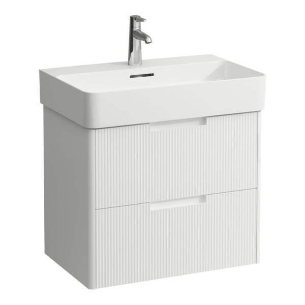 Laufen Juna 650 x 400mm 2 Drawer Vanity Unit (for VAL Basin) - Matt White