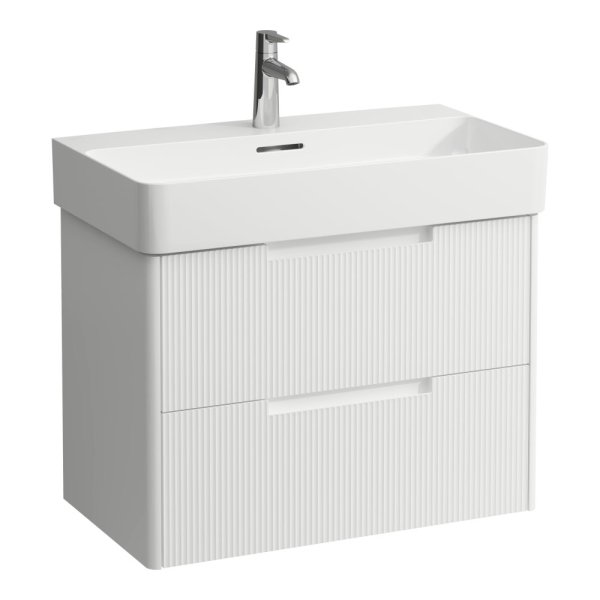 Laufen Juna 750 x 400mm 2 Drawer Vanity Unit (for VAL Basin) - Matt White