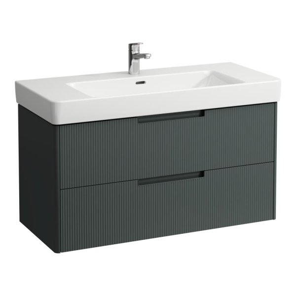 Laufen Juna 1050 x 450mm 2 Drawer Vanity Unit (for Pro S Basin) - Traffic Grey