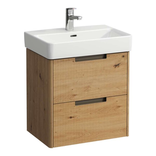 Laufen Juna 550 x 360mm 2 Drawer Vanity Unit (for Pro S Basin) - Wild Oak