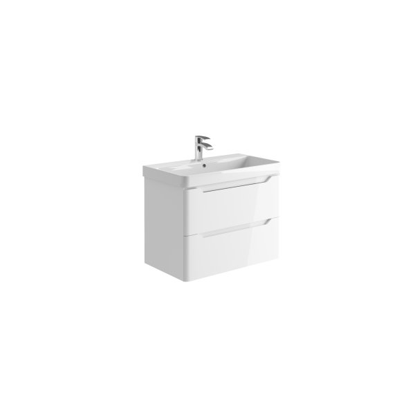 Scudo Ella 800mm Wall-Hung Unit - White