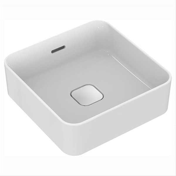 Ideal Standard Strada II 40cm Square Vessel Basin with Overflow, Clicker Waste - Stock Clearance