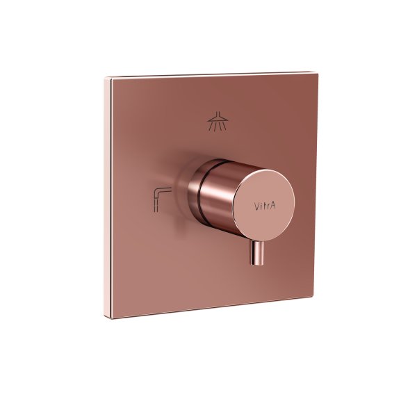Vitra Root Square Built-In Thermostatic Mixer - Soft Copper